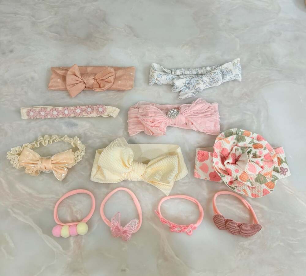 Baby Girl Bow Headband Set